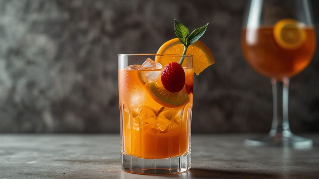 Beautiful presentation of the Venus de Milo mixed drink